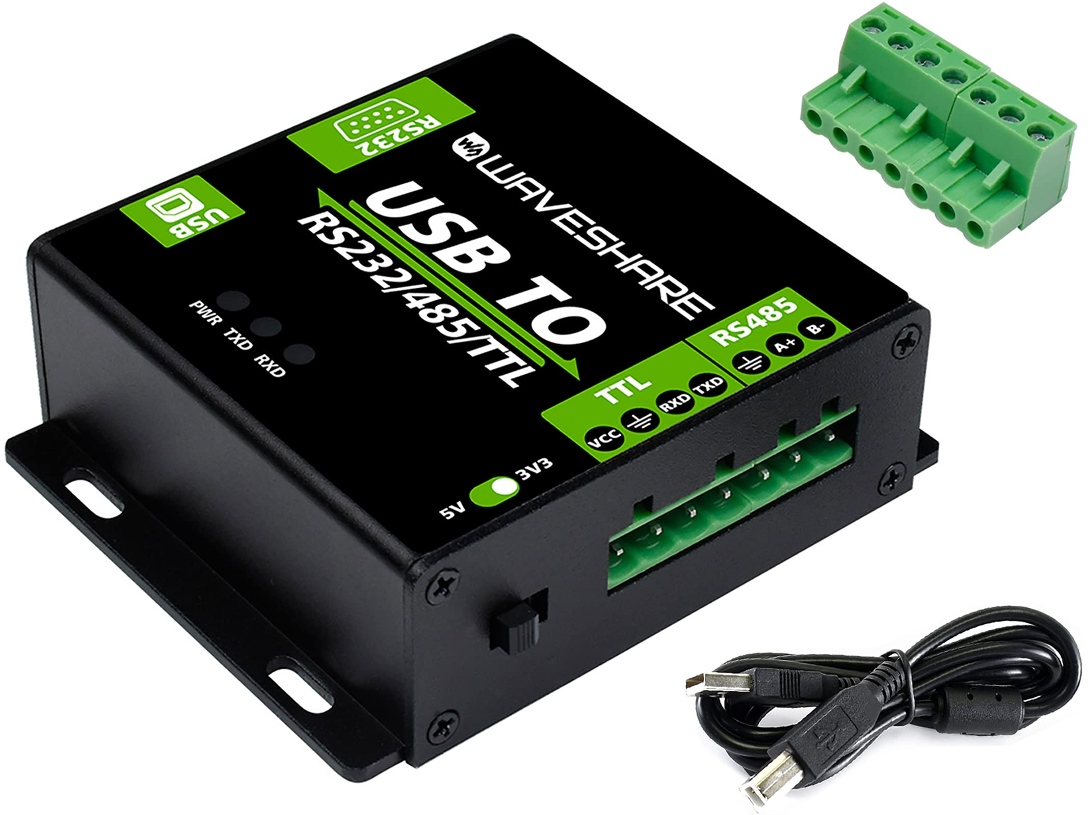 USB to RS232/485/TTL(UART) Industrial Isolated Converter with